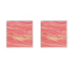 Illustration Graphic Pattern Texrure Pink Maeble Cufflinks (square) by Wegoenart