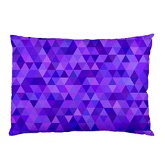 Illustration Purple Triangle Purple Background Pillow Case (two Sides) by Wegoenart