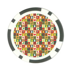 Illustration Template Christmas Pattern Poker Chip Card Guard (10 Pack) by Wegoenart