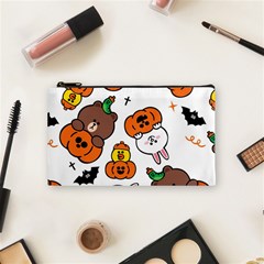 Illustration Pumpkin Bear Bat Bunny Chicken Cosmetic Bag (small) by Sudhe