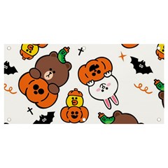 Illustration Pumpkin Bear Bat Bunny Chicken Banner And Sign 4  X 2  by Sudhe