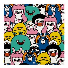 Illustration Animals Cartoon Background Pattern Banner And Sign 4  X 4  by Sudhe