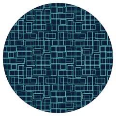 Abstract Illustration Background Rectangles Pattern Round Trivet by Amaryn4rt