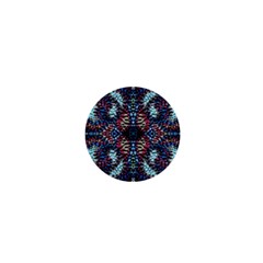 Blue Onn Burgundy 1  Mini Magnets by kaleidomarblingart