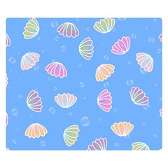 Illustration Seashell Clam Pattern Art Design Double Sided Flano Blanket (small)  by danenraven