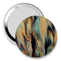 Abstract Painting In Colored Paints 3  Handbag Mirrors by Ravend