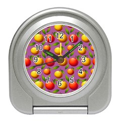 Illustration Fruit Pattern Seamless Travel Alarm Clock by Ravend
