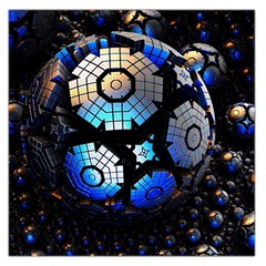 Illustration Tech Galaxy Robot Bot Science Square Satin Scarf (36  X 36 ) by danenraven