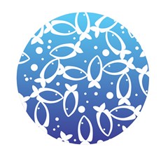 Blue Fish Water Aquarium Mini Round Pill Box (pack Of 3) by danenraven