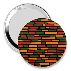 Ethiopian Bricks - Green, Yellow And Red Vibes 3  Handbag Mirror by ConteMonfreyShop