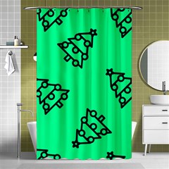 Tree With Ornaments Green Shower Curtain 48  X 72  (small)  by TetiBright