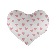 Small Cute Hearts   Standard 16  Premium Heart Shape Cushion  by ConteMonfreyShop