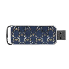 Blue Golden Bee   Portable Usb Flash (one Side) by ConteMonfreyShop