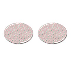 Pink Spring Blossom Cufflinks (oval) by ConteMonfreyShop