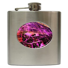 Mirror Fractal Hip Flask (6 Oz) by Sparkle