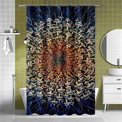 Mirror Fractal Shower Curtain 48  X 72  (small)  by Sparkle