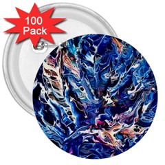 Cobalt Delta 3  Buttons (100 Pack)  by kaleidomarblingart