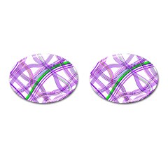 Form Background Drawing Design Cufflinks (oval) by Wegoenart