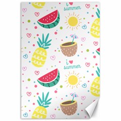 Pineapple And Watermelon Summer Fruit Canvas 20  X 30  by Jancukart