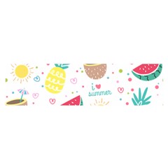 Pineapple And Watermelon Summer Fruit Oblong Satin Scarf (16  X 60 ) by Jancukart
