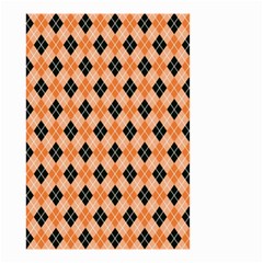 Halloween Inspired Black Orange Diagonal Plaids Small Garden Flag (two Sides) by ConteMonfrey