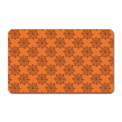 Halloween Black Orange Spider Web   Magnet (rectangular) by ConteMonfrey