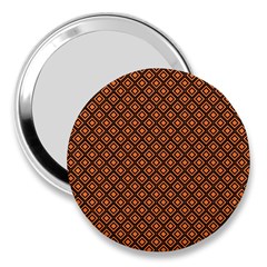 Halloween Palette Plaids Orange, Black Geometric  3  Handbag Mirrors by ConteMonfrey