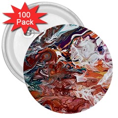 Summer Arabesque 3  Buttons (100 Pack)  by kaleidomarblingart