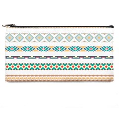 Pattern Colored Line Watercolor Painting Blue Color Splash Pencil Case by danenraven