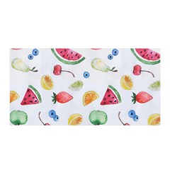 Fruit Summer Vitamin Watercolor Satin Wrap 35  X 70  by Wegoenart