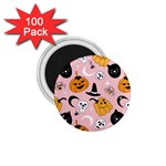 Pumpkin Cat Pattern Skull 1.75  Magnets (100 pack)  Front
