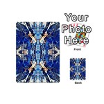 Cobalt on gold symmetry Playing Cards 54 Designs (Mini) Back