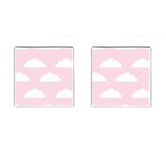 Clouds Pink Pattern   Cufflinks (square) by ConteMonfrey