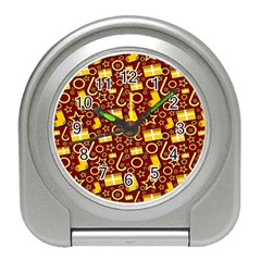 Pattern Paper Fabric Wrapping Travel Alarm Clock by Ravend