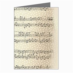 Music Beige Vintage Paper Background Design Greeting Card by Ravend