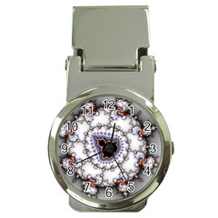 Mandelbrot Fractal Background Template Circle Money Clip Watches by danenraven