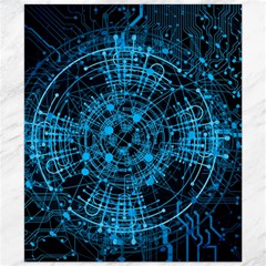 Network Circuit Board Trace Canvas 20  X 24  by Ravend