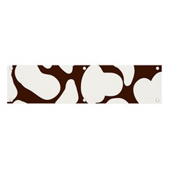 Brown White Cow Banner And Sign 4  X 1  by ConteMonfrey