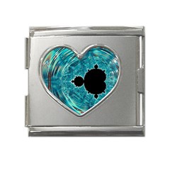 Mandelbrot Apple Fractal Abstract Mega Link Heart Italian Charm (18mm) by Wegoenart