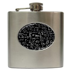 Science Einstein Formula Mathematics Physics Hip Flask (6 Oz) by danenraven