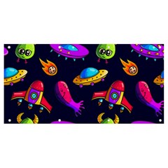 Space Pattern Banner And Sign 8  X 4  by Ravend