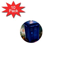 The Police Box Tardis Time Travel Device Used Doctor Who 1  Mini Buttons (10 Pack)  by Jancukart