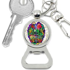 Brain Head Mind Man Silhouette Bottle Opener Key Chain by Wegoenart