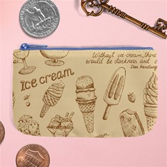 Ice-cream-vintage-pattern Large Coin Purse by Jancukart