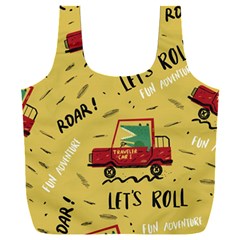 Childish-seamless-pattern-with-dino-driver Full Print Recycle Bag (xxl) by Jancukart