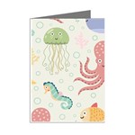 Underwater-seamless-pattern-light-background-funny Mini Greeting Cards (Pkg of 8) Right