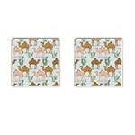 Camels-cactus-desert-pattern Cufflinks (Square) Front(Pair)