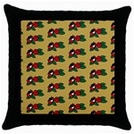 Guarana Fruit Brown Throw Pillow Case (Black) Front