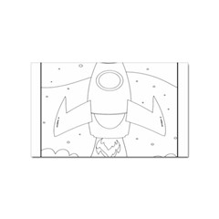 Starship Doodle - Space Elements Sticker (rectangular) by ConteMonfrey