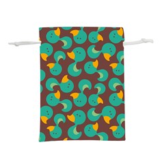 Vector-illustration-seamless-pattern-with-cartoon-duck Lightweight Drawstring Pouch (l) by Wegoenart